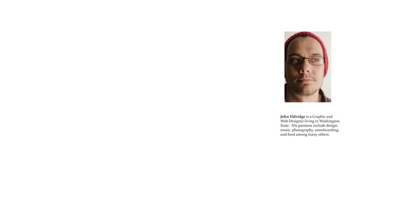 About the author — a portrait on the recto above a short bio paragraph, closing the interior