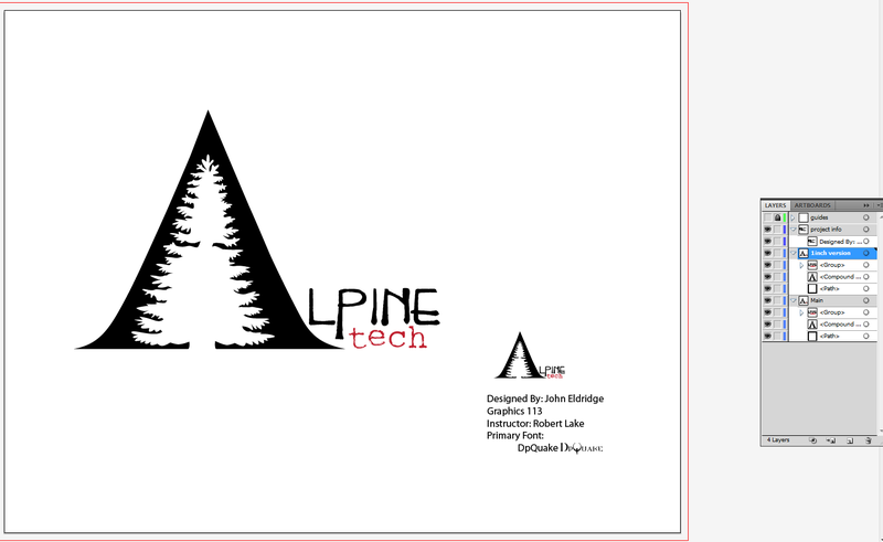 Alpine Tech logo — the primary mark, a mountain peak formed through negative space inside the letter A, with the full wordmark set in a clean geometric sans