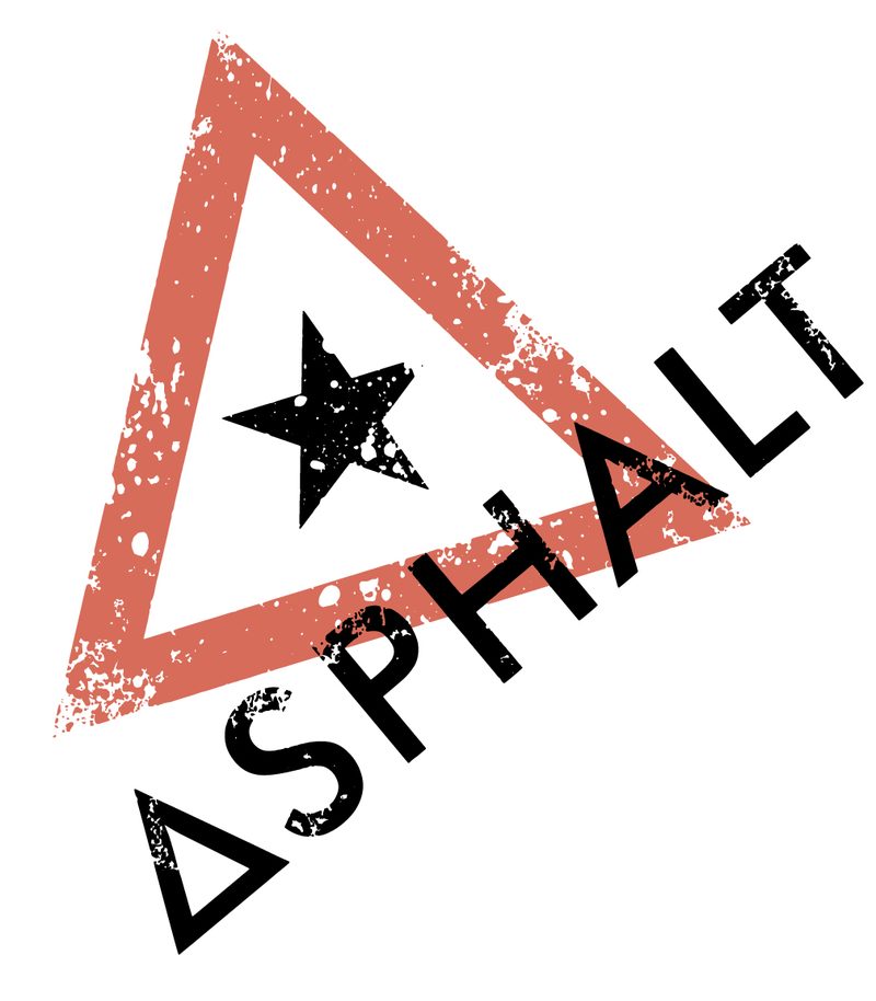 Asphalt Yacht Club — graffiti spray-paint abstract with fragmented nautical shapes, the loosest visual approach