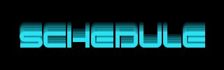 Schedule — weekly broadcast schedule panel with show times