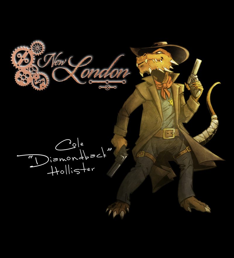 Kobold Cowboy — original character art from the shows, a kobold in western attire designed as a community t-shirt