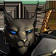 Shadowcat — cat silhouette in dark purple, custom subscriber icon