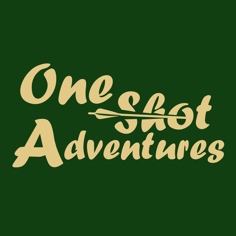 One Shot Adventures — adventure-themed logo with dice imagery