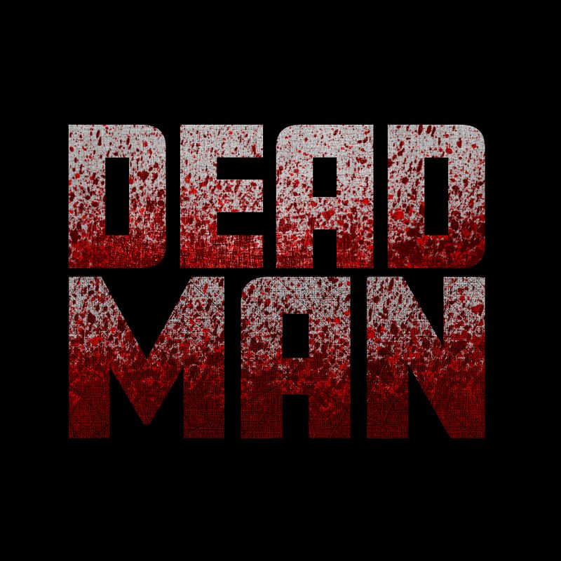 Dead Man — horror logo with skull and distressed typography