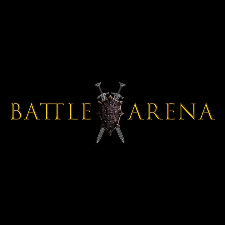 Battle Arena — crossed-swords combat emblem with arena framing