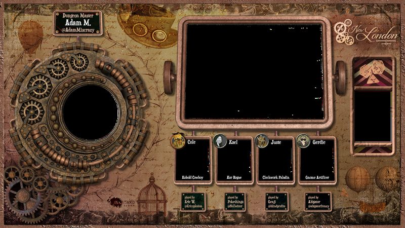New London — wasteland-themed overlay with industrial framing and post-apocalyptic UI elements