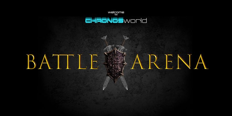 Battle Arena — crossed-swords combat splash with arena branding, used as a stream interstitial