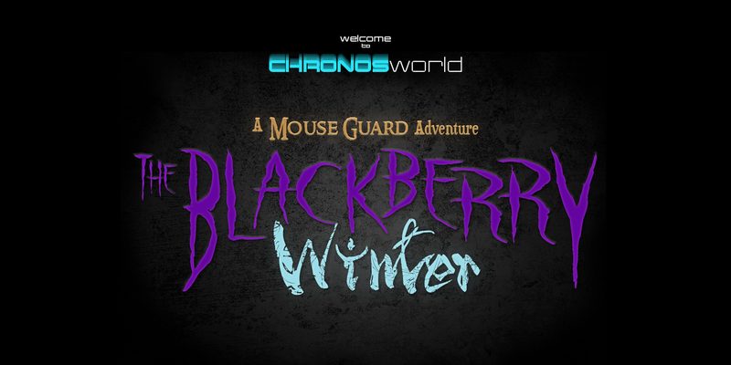 The Blackberry Winter — winter forest splash with small creature silhouette and seasonal palette