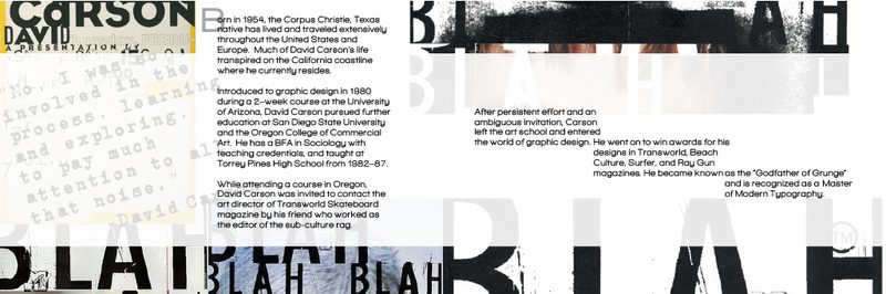 Photographic spread — imagery and type collide, with text set into and over the photograph