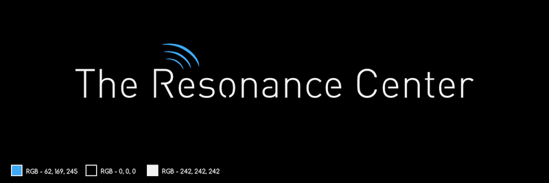 Resonance Center — concentric sound wave rings emanating from a central point, audiology medical facility