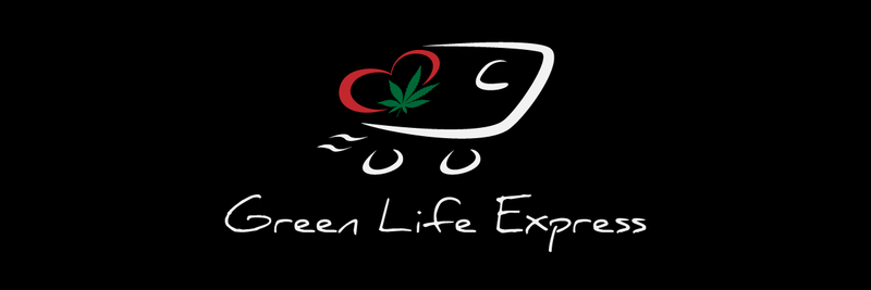 Greenlife Express — cannabis leaf integrated into medical cross, cannabis delivery business