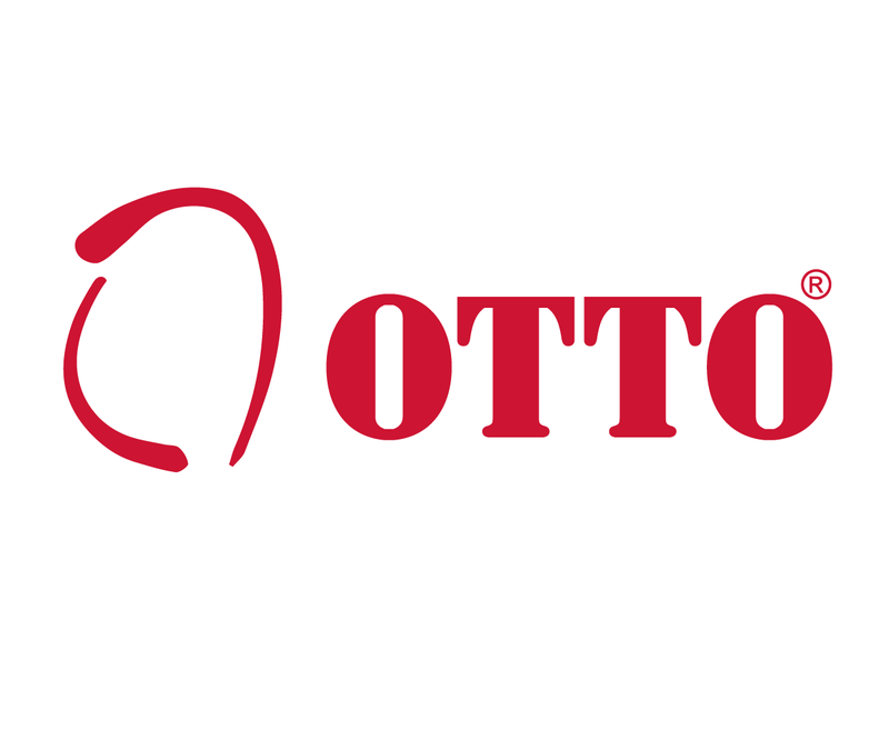 Otto — stencil-cut wordmark in industrial lettering, manufacturing or fabrication brand