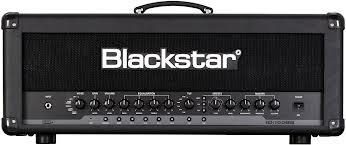 Blackstar ID series — a second reference showing how a manufacturer wordmark sits on the grille cloth, which is the position the pub name took in the logo