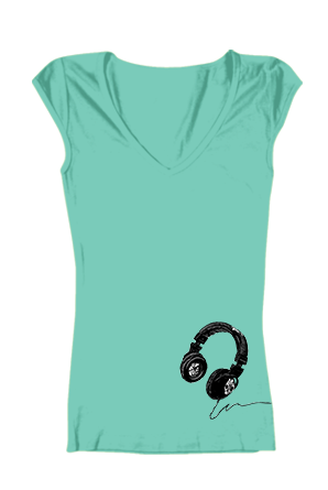 Skullcandy v-neck — alternate apparel mockup