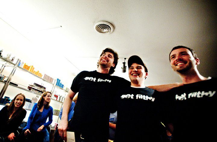The crew at the end of the night