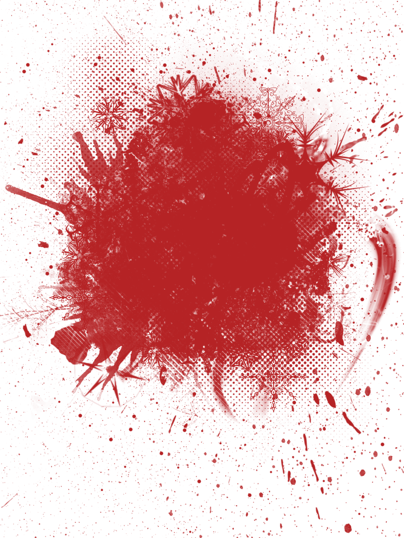 Snow splatter background — the textured layer that gives the graphic its energy